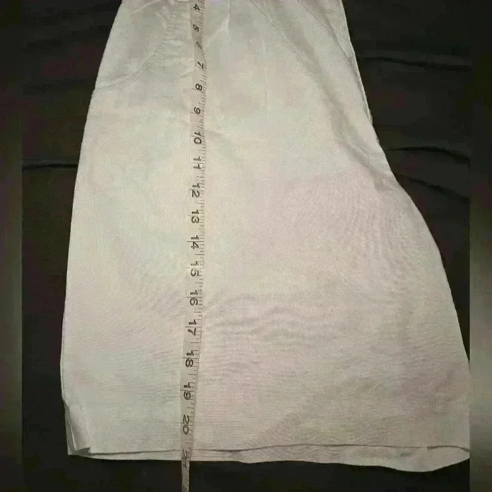Vintage Eddie Bauer woman's white long Flowy Bermuda shorts sz 12 - Picture 5 of 5